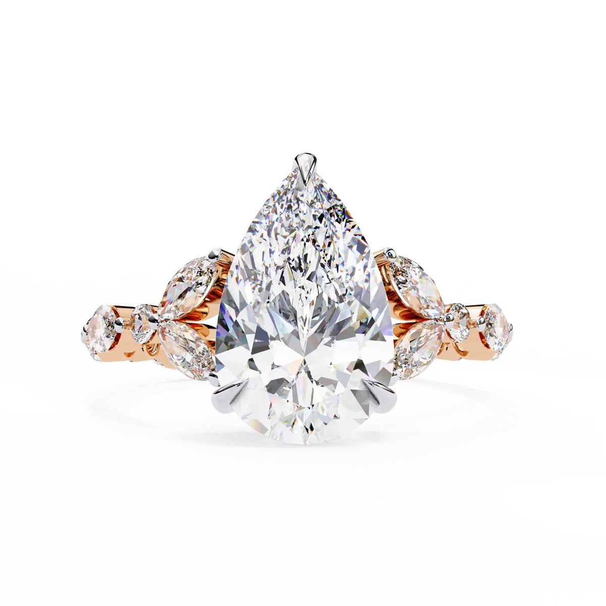 Marquise Muse Pear Lab Grown Diamond Ring - Ophiratbf