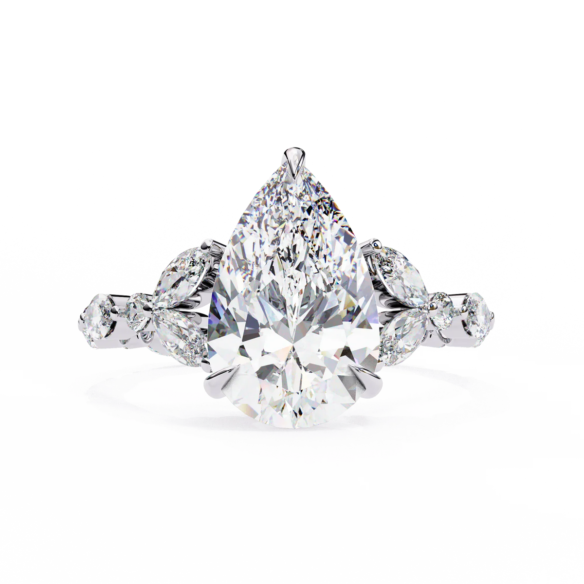 Marquise Muse Pear Lab Grown Diamond Ring - Ophiratbf