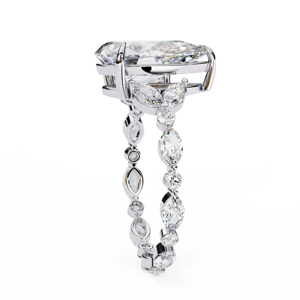 Marquise Muse Pear Lab Grown Diamond Ring - Ophiratbf