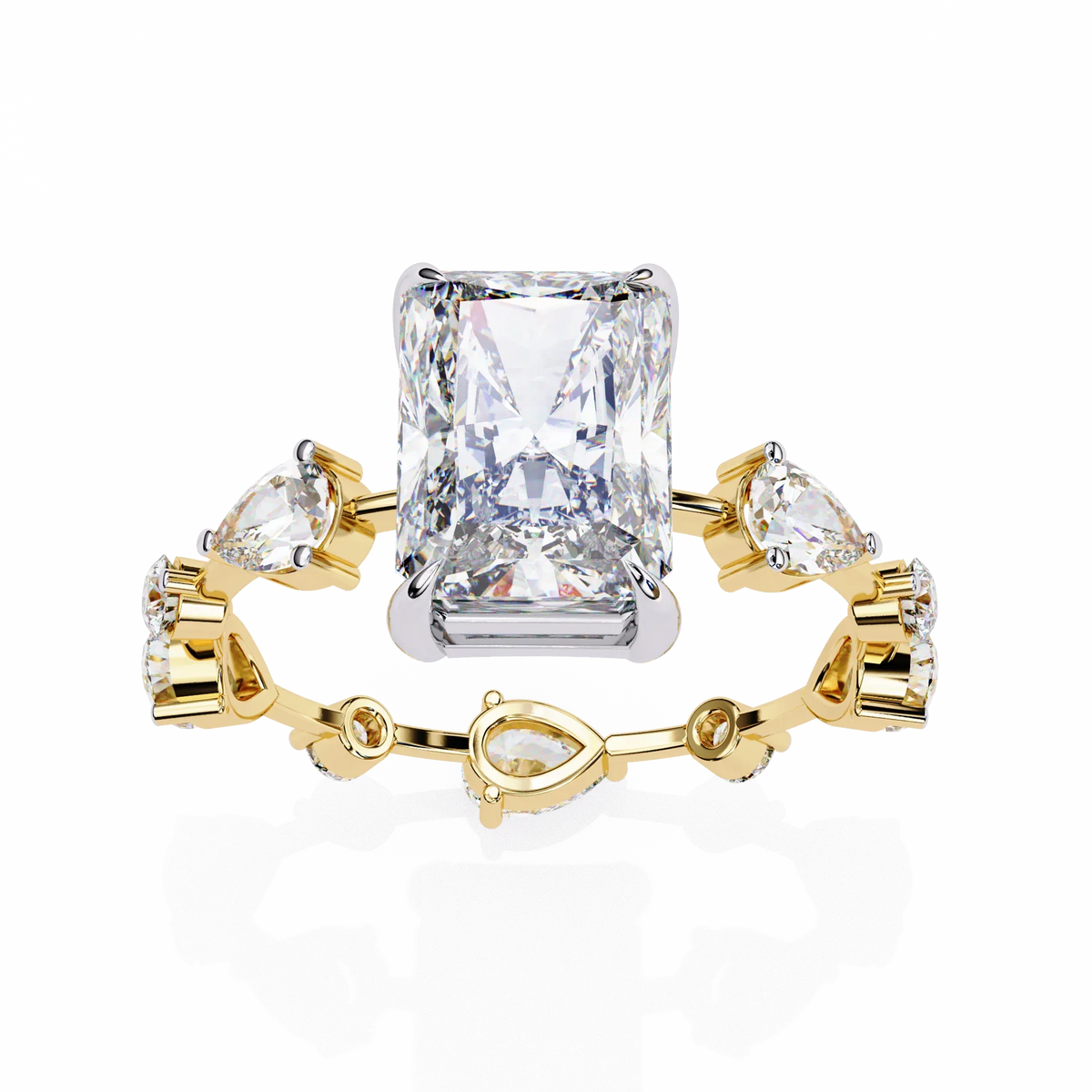 Trinity Radiant Lab Grown Diamond Ring - Ophiratbf