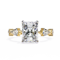 Trinity Radiant Lab Grown Diamond Ring - Ophiratbf