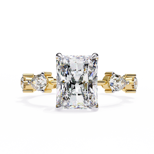 Trinity Radiant Lab Grown Diamond Ring