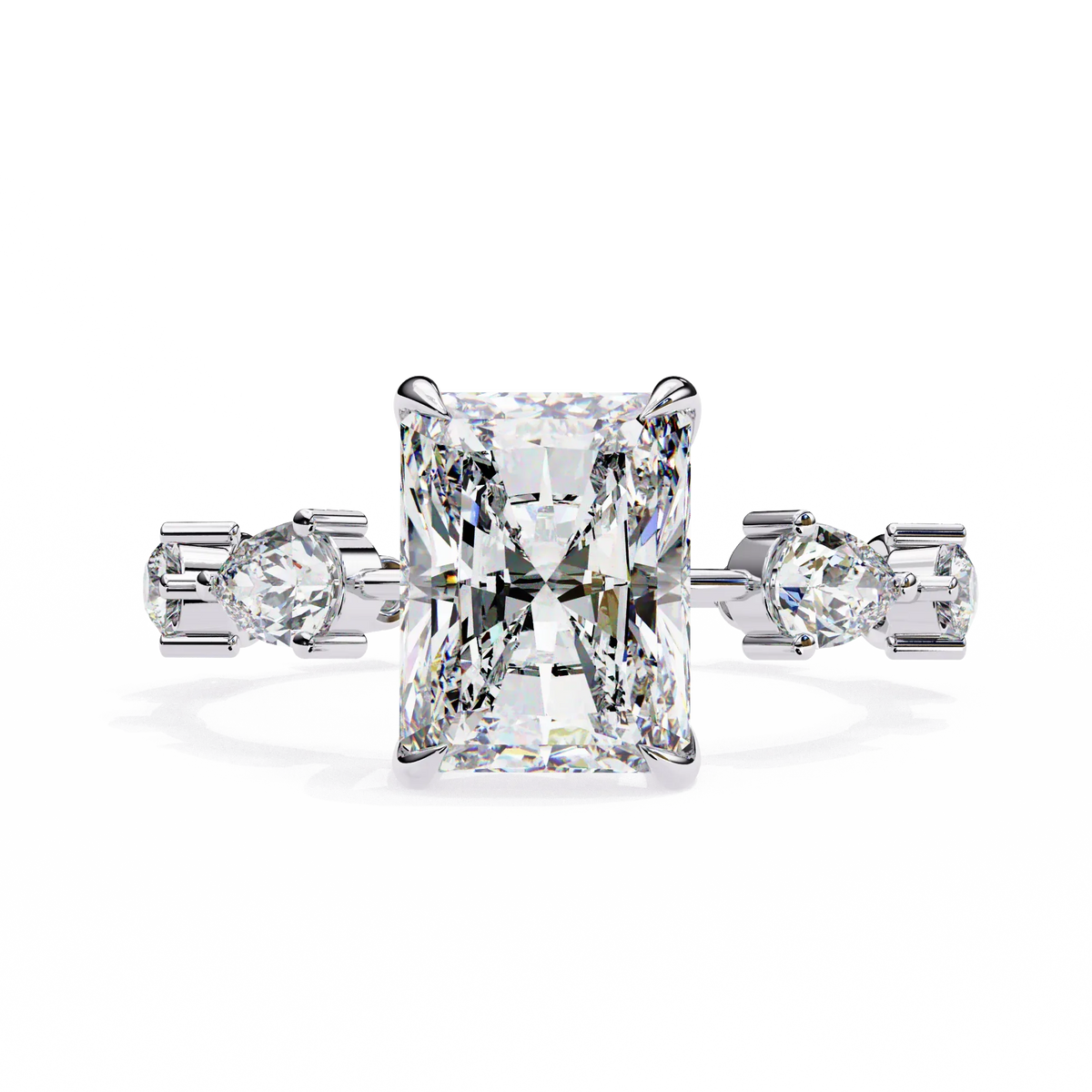 Trinity Radiant Lab Grown Diamond Ring - Ophiratbf