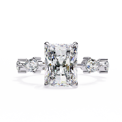 Trinity Radiant Lab Grown Diamond Ring