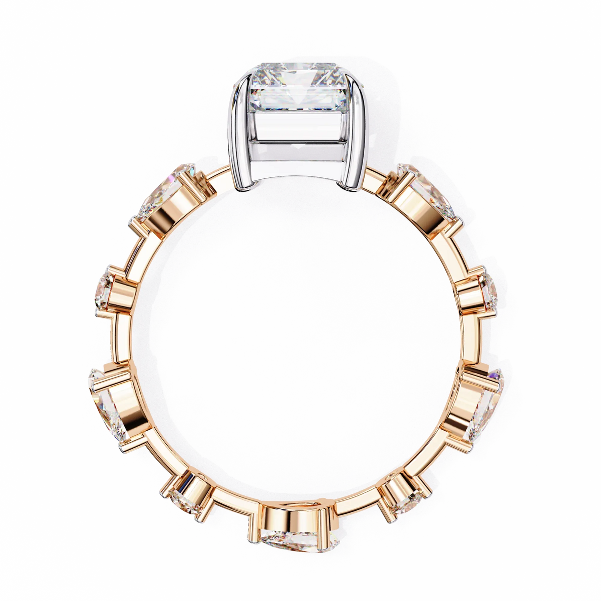 Trinity Radiant Lab Grown Diamond Ring - Ophiratbf