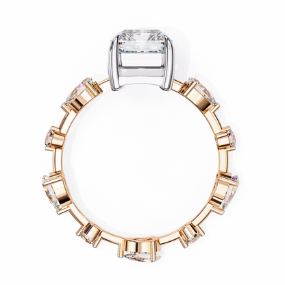 Trinity Radiant Lab Grown Diamond Ring