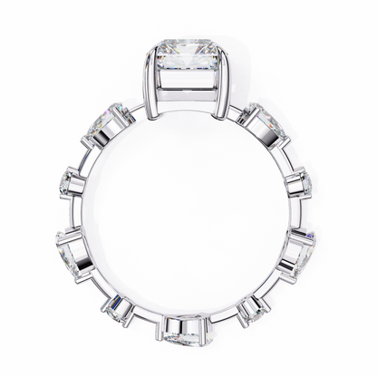 Trinity Radiant Lab Grown Diamond Ring