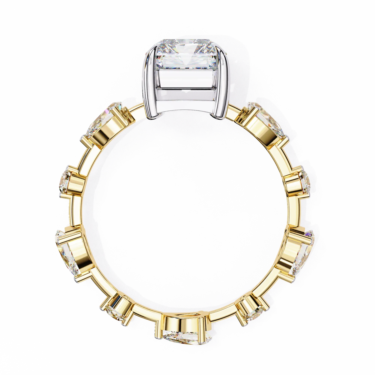 Trinity Radiant Lab Grown Diamond Ring - Ophiratbf