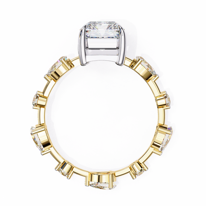 Trinity Radiant Lab Grown Diamond Ring