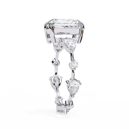 Trinity Radiant Lab Grown Diamond Ring