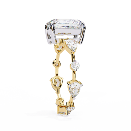 Trinity Radiant Lab Grown Diamond Ring