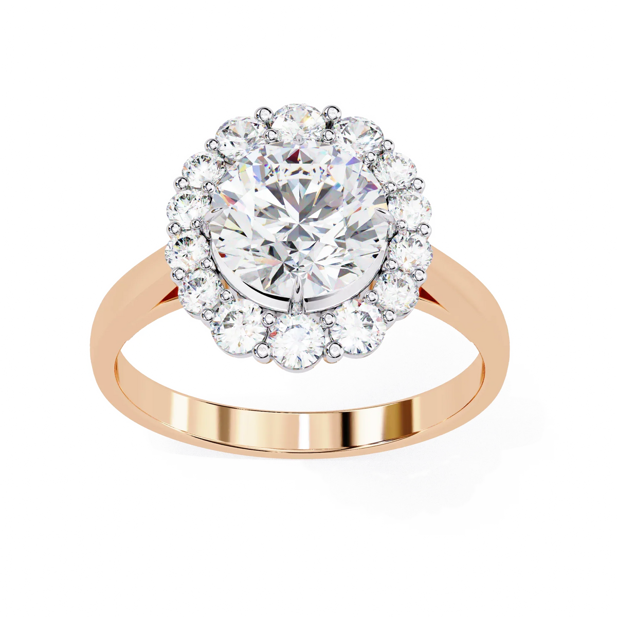 Classic Halo Lab Grown Diamond Ring - Ophiratbf