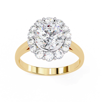 Classic Halo Lab Grown Diamond Ring