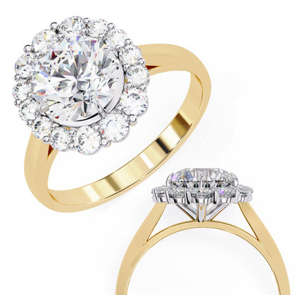 Classic Halo Lab Grown Diamond Ring