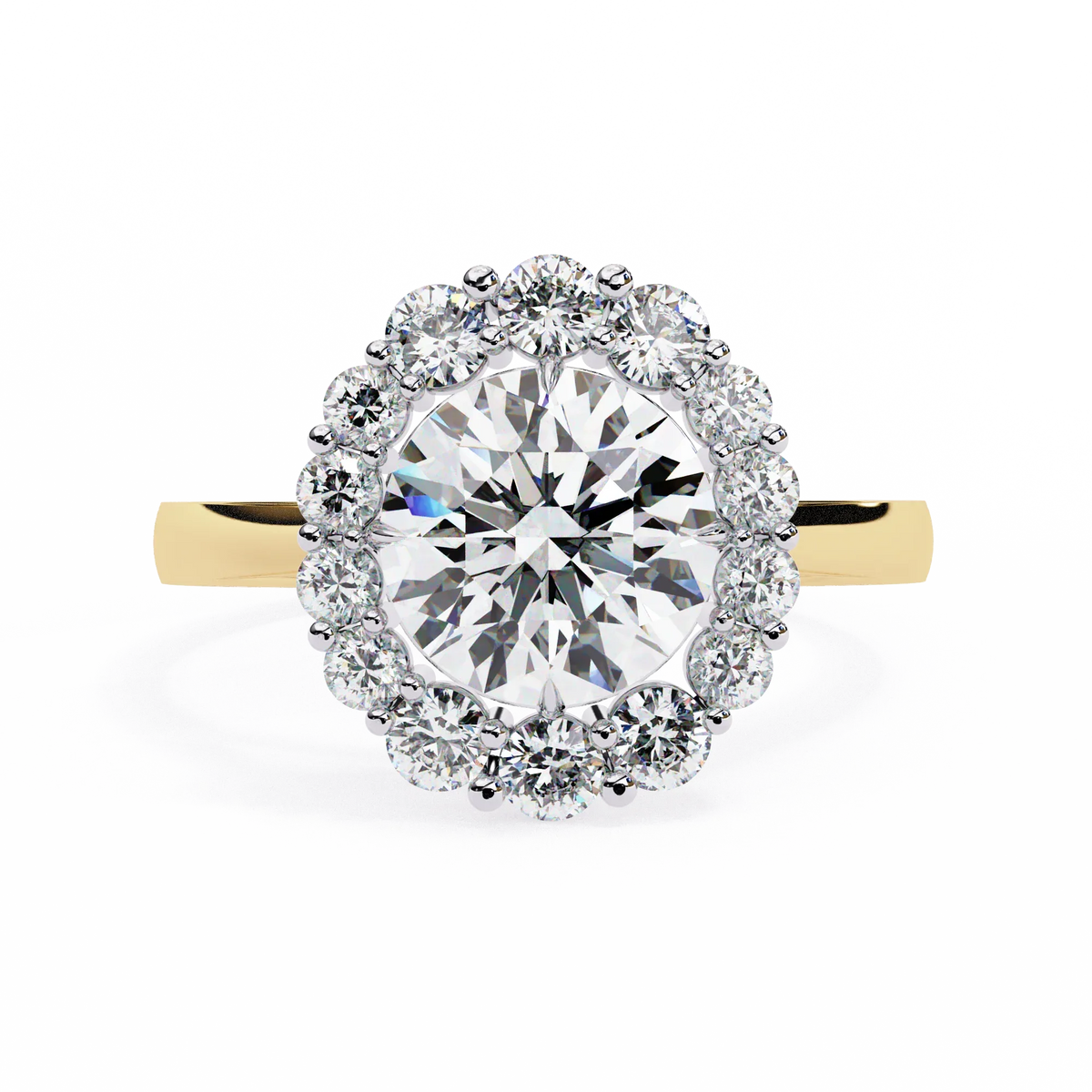 Classic Halo Lab Grown Diamond Ring - Ophiratbf