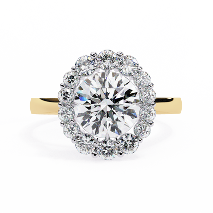 Classic Halo Lab Grown Diamond Ring