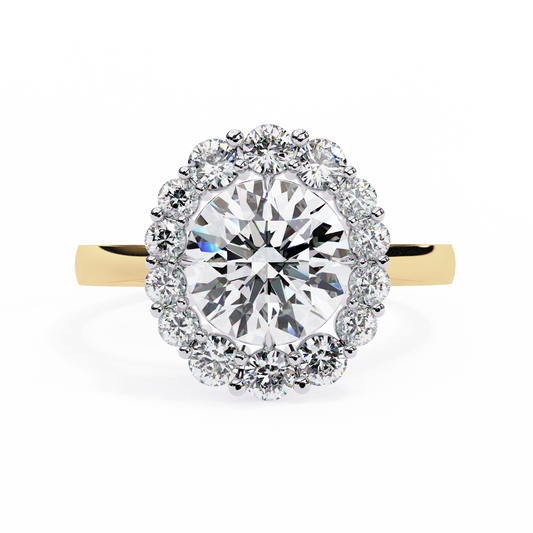 Classic Halo Lab Grown Diamond Ring