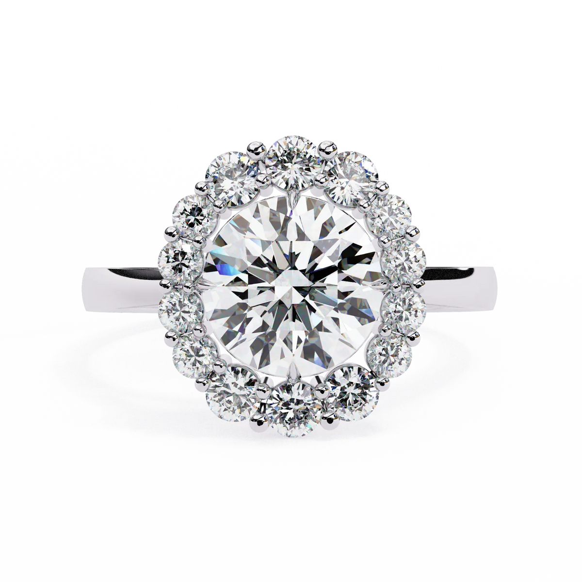 Classic Halo Lab Grown Diamond Ring - Ophiratbf