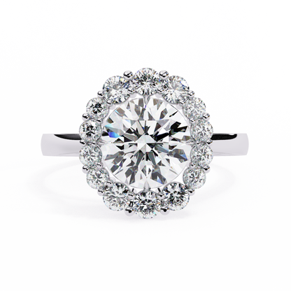 Classic Halo Lab Grown Diamond Ring