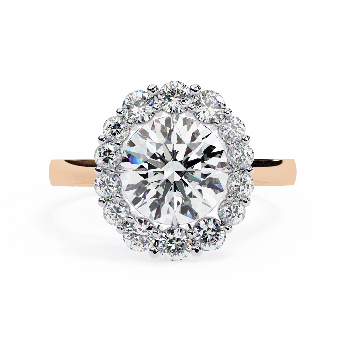 Classic Halo Lab Grown Diamond Ring - Ophiratbf