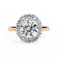 Classic Halo Lab Grown Diamond Ring - Ophiratbf