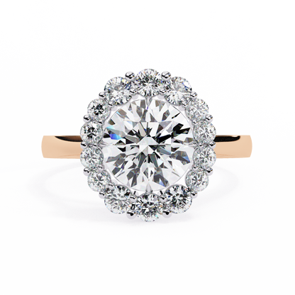 Classic Halo Lab Grown Diamond Ring