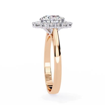 Classic Halo Lab Grown Diamond Ring