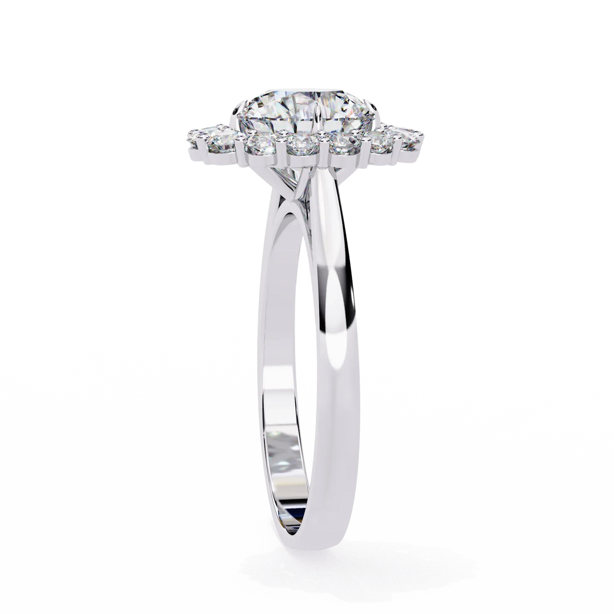 Classic Halo Lab Grown Diamond Ring - Ophiratbf