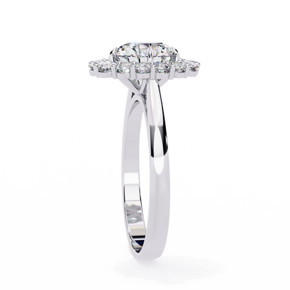 Classic Halo Lab Grown Diamond Ring