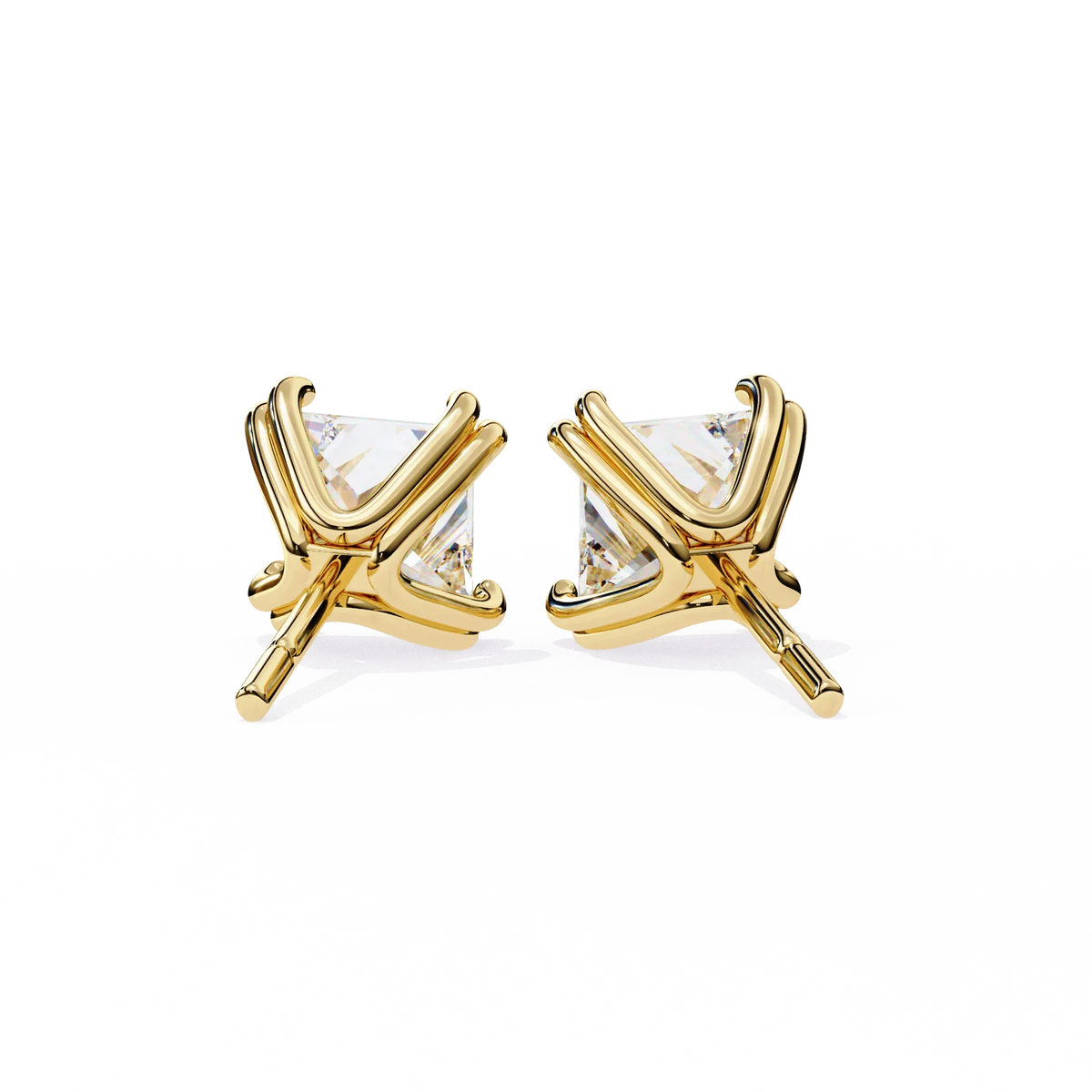 Blush Round Lab Grown Diamond Studs - Ophiratbf