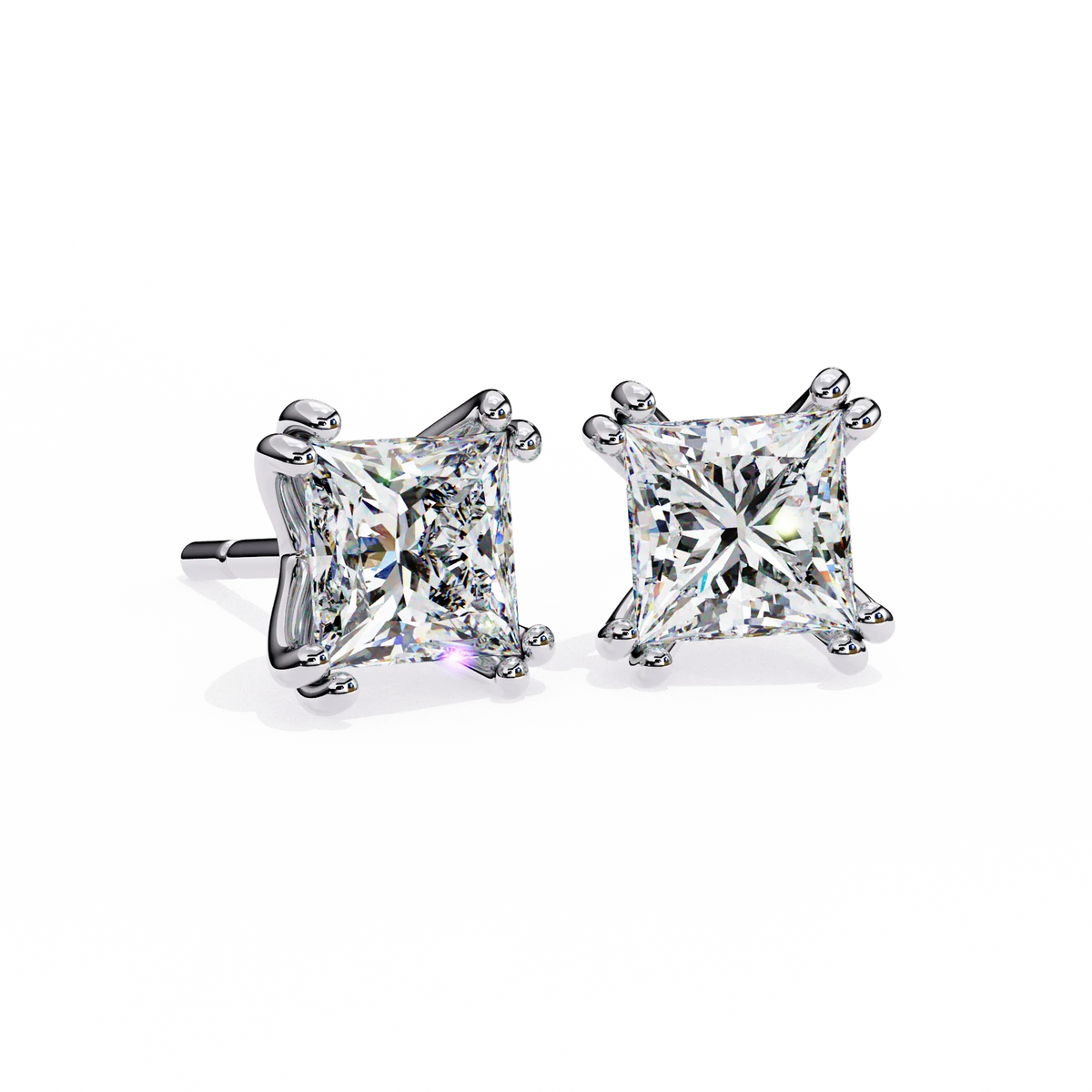 Blush Round Lab Grown Diamond Studs - Ophiratbf