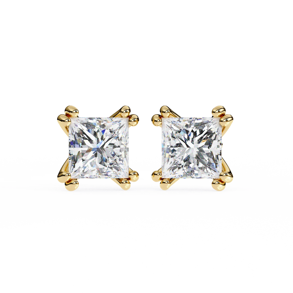 Blush Round Lab Grown Diamond Studs - Ophiratbf