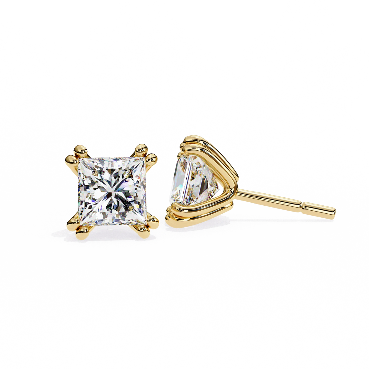 Blush Round Lab Grown Diamond Studs - Ophiratbf