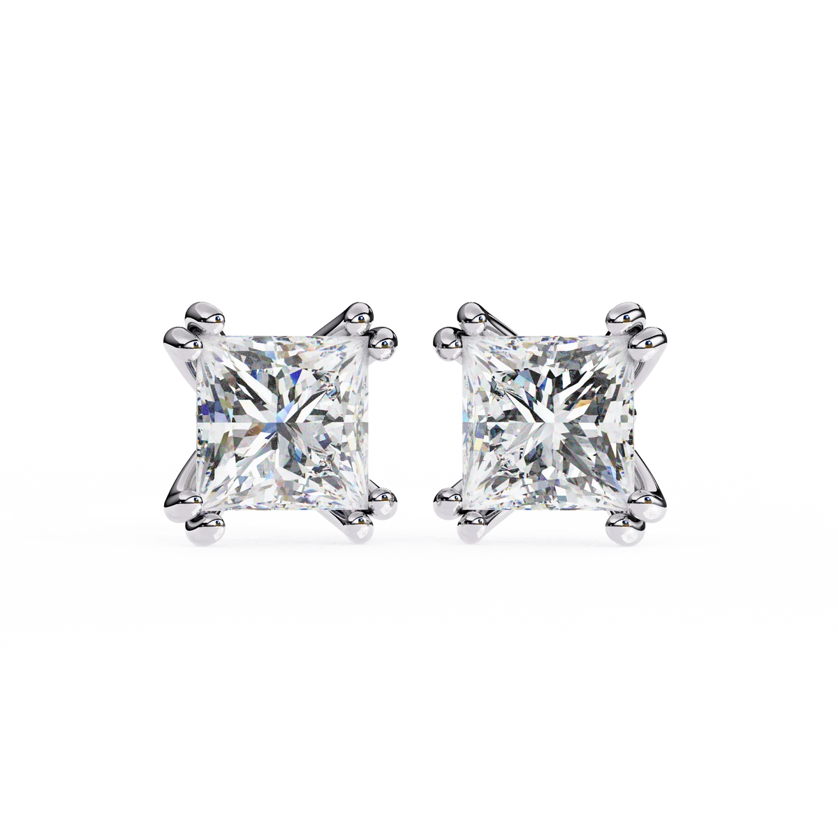 Blush Round Lab Grown Diamond Studs - Ophiratbf