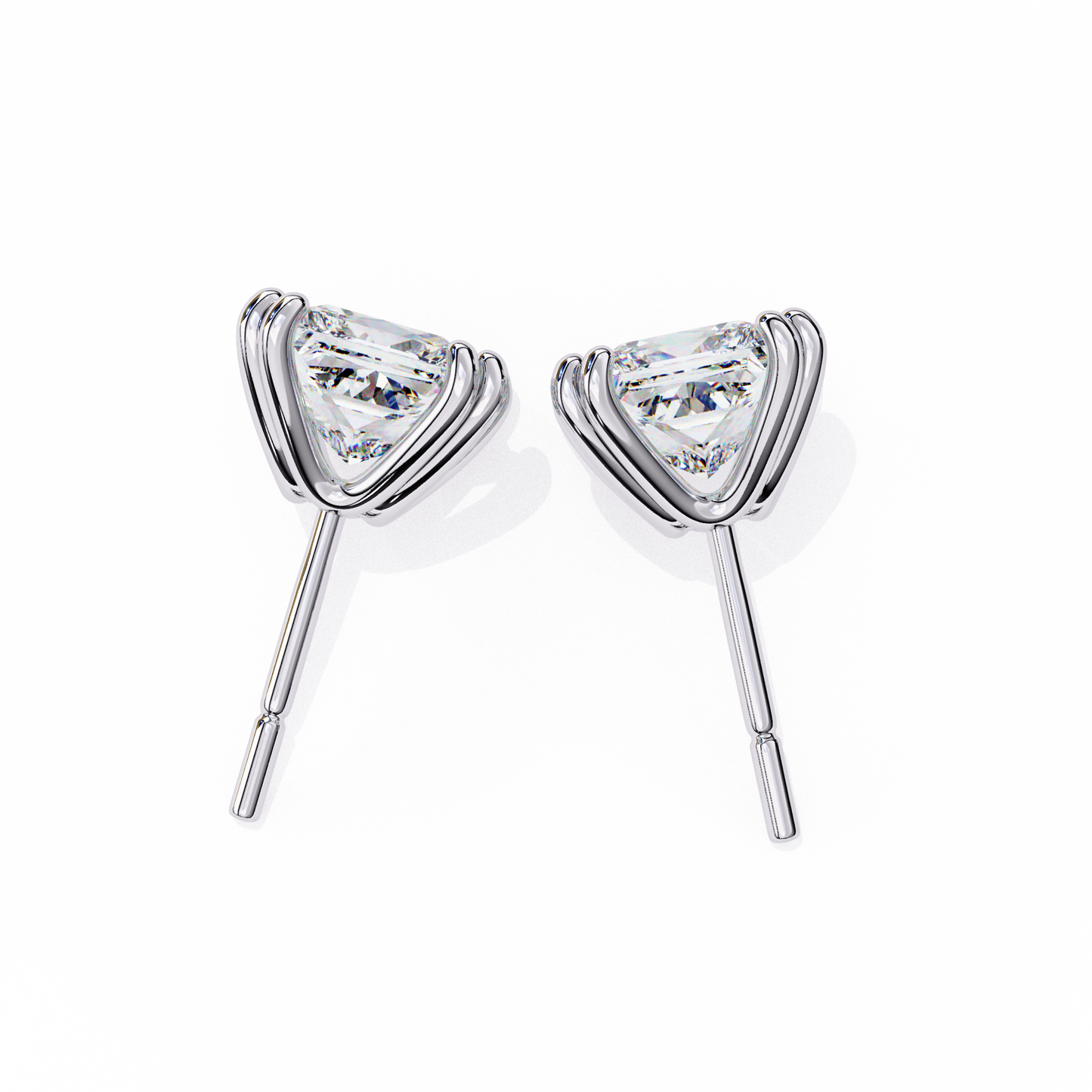 blush round lab grown diamond studs