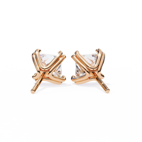 Blush Round Lab Grown Diamond Studs - Ophiratbf