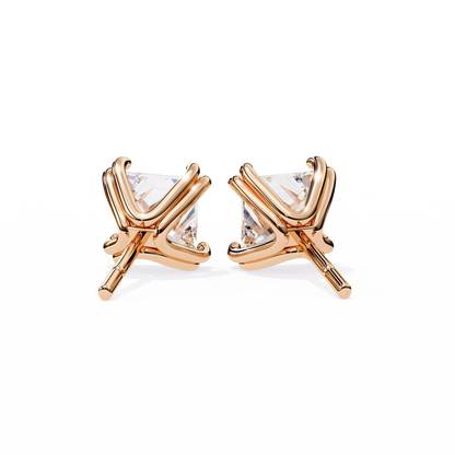 Blush Round Lab Grown Diamond Studs