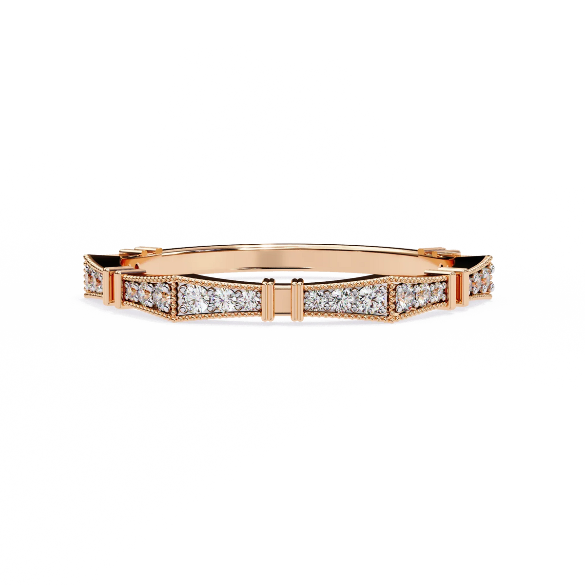 Sculpted Gleam Lab Grown Diamond Ring - Ophiratbf
