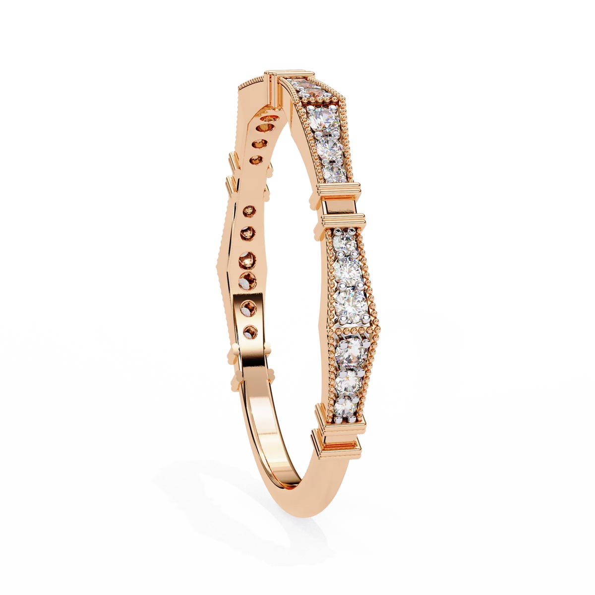 Sculpted Gleam Lab Grown Diamond Ring - Ophiratbf
