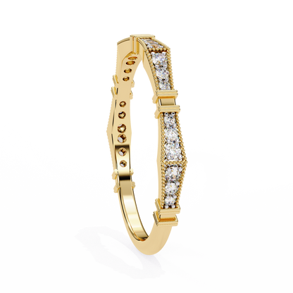 Sculpted Gleam Lab Grown Diamond Ring