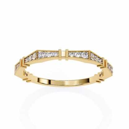 Sculpted Gleam Lab Grown Diamond Ring