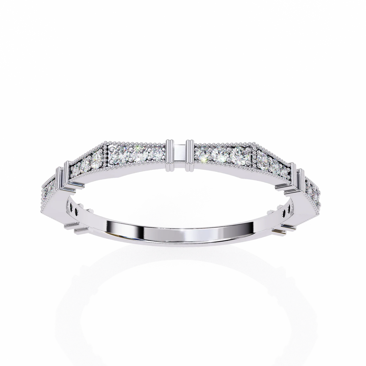 Sculpted Gleam Lab Grown Diamond Ring - Ophiratbf