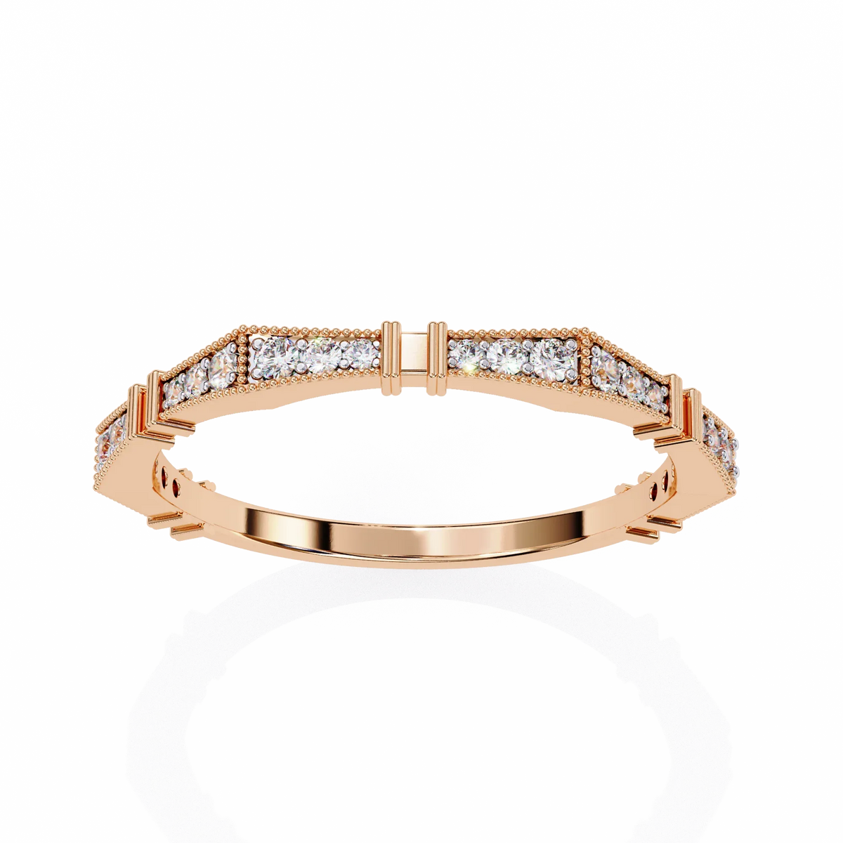 Sculpted Gleam Lab Grown Diamond Ring - Ophiratbf