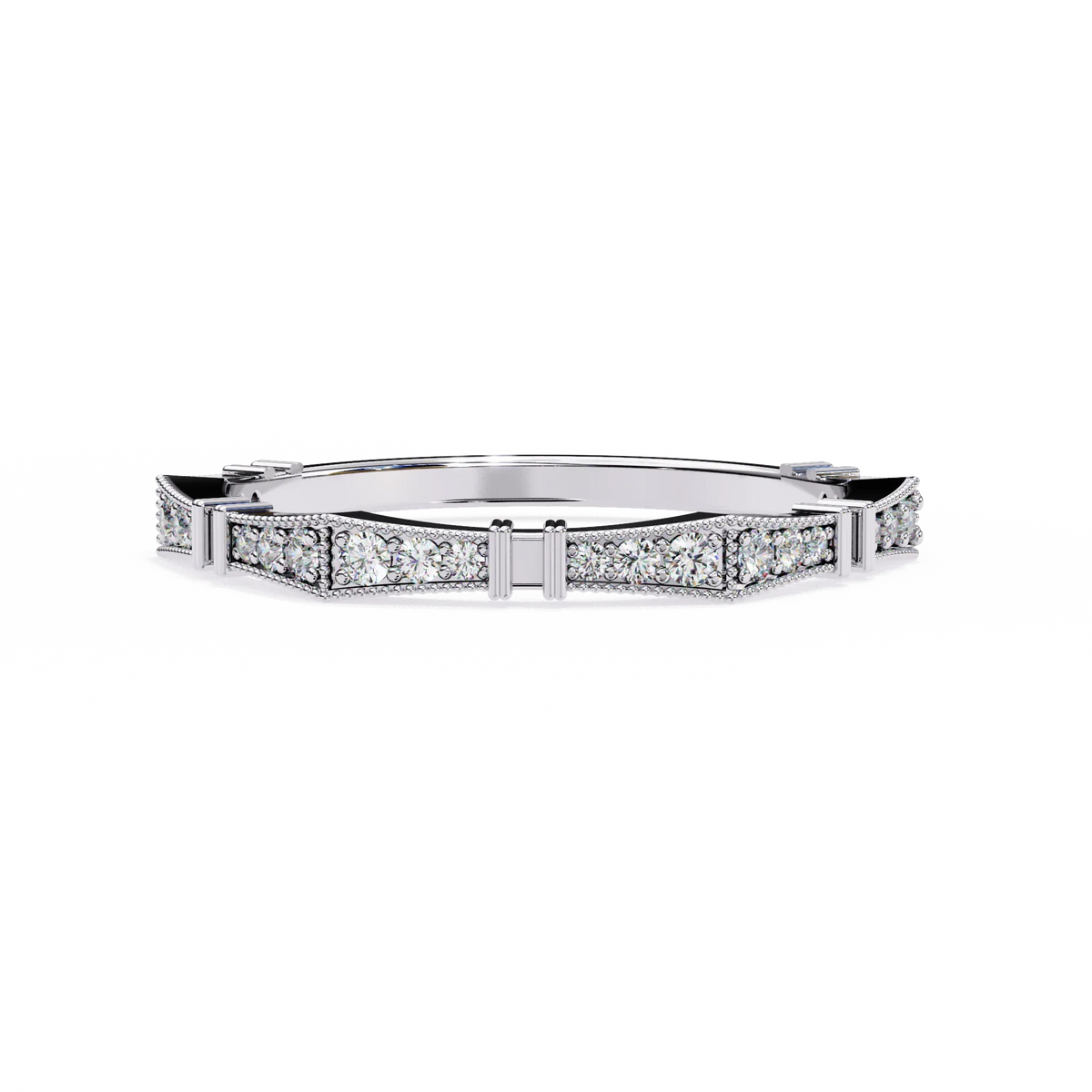 Sculpted Gleam Lab Grown Diamond Ring - Ophiratbf