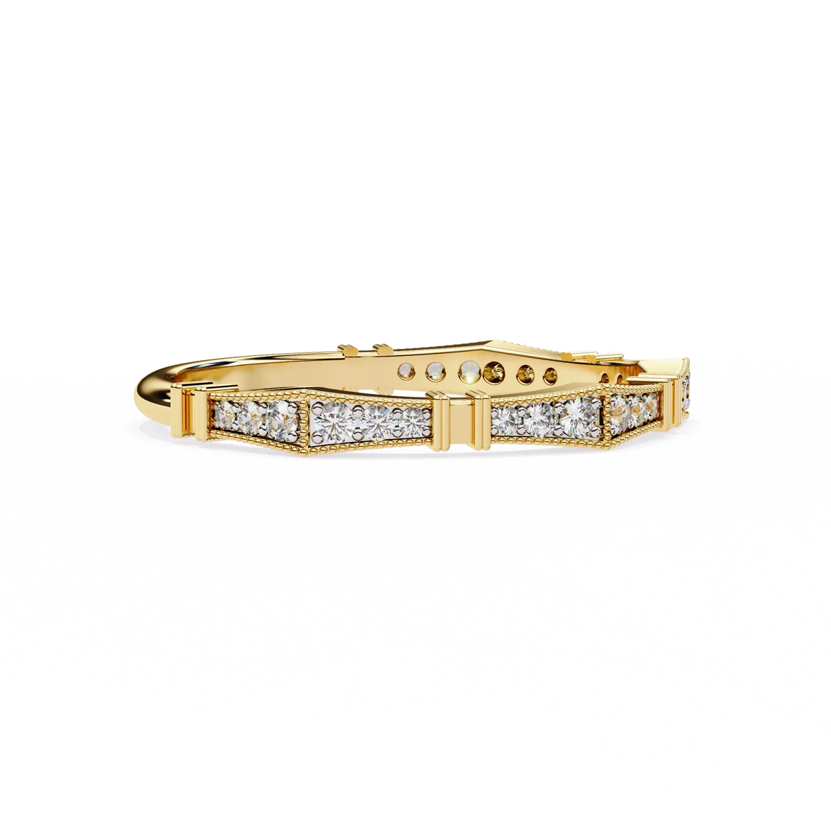 Sculpted Gleam Lab Grown Diamond Ring - Ophiratbf