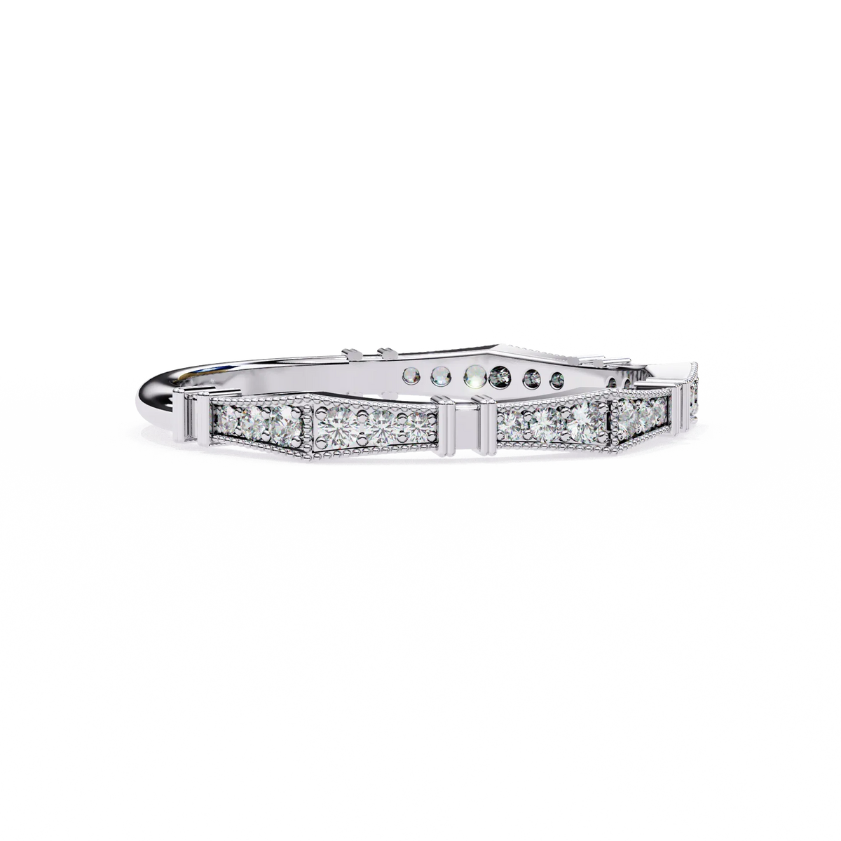 Sculpted Gleam Lab Grown Diamond Ring - Ophiratbf