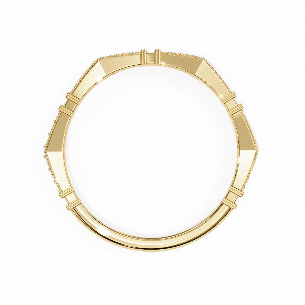 Sculpted Gleam Lab Grown Diamond Ring - Ophiratbf