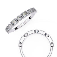 Vintage Deco Lab Grown Diamond Ring - Ophiratbf