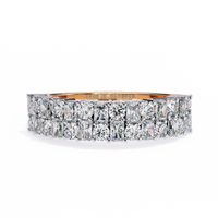 Radiant Double Row Lab Grown Diamond Ring - Ophiratbf