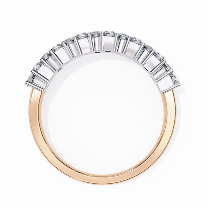 Radiant Double Row Lab Grown Diamond Ring